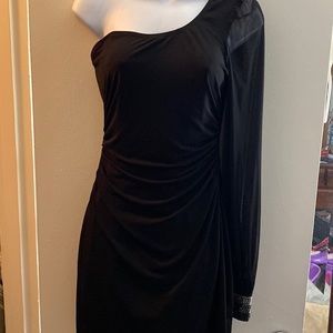 Black super sexy fitted cocktail dress size XL